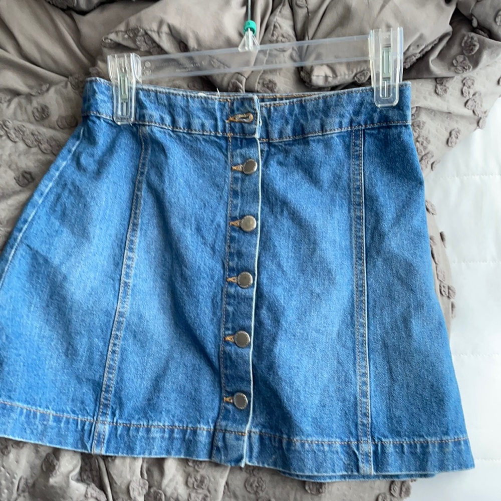 h&m denim skirt